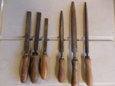 6 ältere Feilen Metallbearbeitung Schlosserei