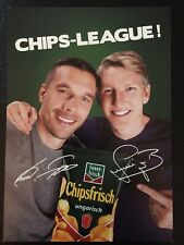Autogrammkarte *LUKAS PODOLSKI & BASTIAN SCHWEINSTEIGER* Werbekarte funny-frisch