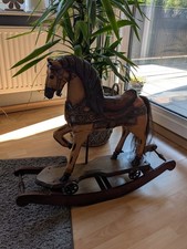 Altes Holzpferd Schaukelpferd Holz  Karussellpferd  83 cm  Rarität