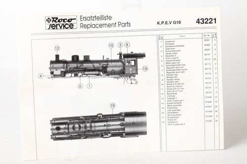 Roco ersatzteilliste für - roco,