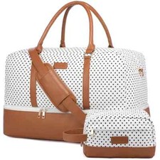 Duffel Canvas Große runde wasserdichte Reisetasche Wochenende Tasche + Toiletry