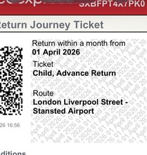 Stansted Express 1 Ticket Kind