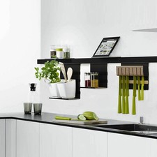 Kesseböhmer Linero Mosaiq schwarz Küchenreling Nischen Universal Küchenzubehör