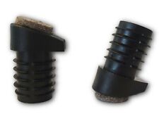 4 Fußstopfen/Stuhlgleiter/Bodenschoner Filzgleiter mit Filz Stapelschutz Schwarz