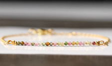 PerlenArmband Turmalin Edelstein Perlen Geschenkidee für Frauen Mädchen Verlobte