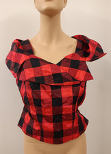 * Karo Corsage Bustier Top Gr