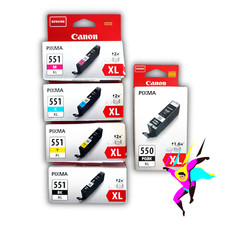5x ORIGINAL CANON PGI-550XL