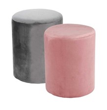 Samthocker Ø 28 H 37 cm