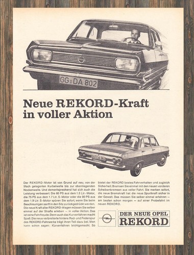 Opel rekord reklame - rekord, b