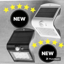 LED Solar-Wand-Leuchte mit Bewegungsmelder Außen-Lampe Wand-Strahler IP65
