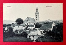 AK DOHNA in Sachsen um 1910 Pfarrstrasse mit Kirche   ( 160588