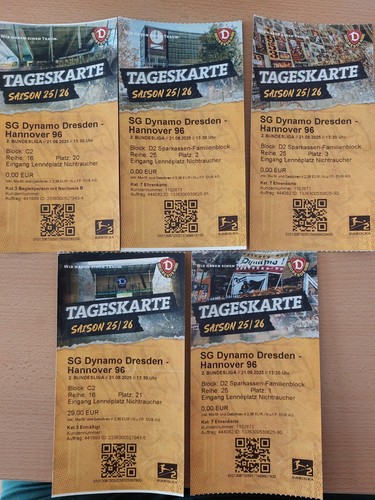 Sammler ticket bundesliga - 5x,