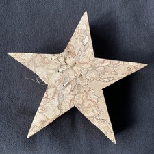 Holzstern massiv xxl gestockte Birke 27,5 cm Durchmesser