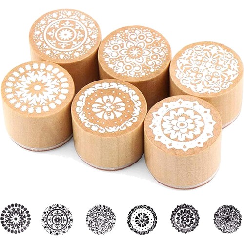Gummistempel holz blumen - holz,