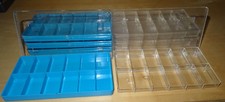 V2212 Sortimentskästen 8 Stück 19,5 x 10,8 x 1,7 transparent und blau je 4 Stück