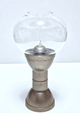 FÖHL - Federgeladener Kerzenhalter/Windlicht mit Glasabdeckung - H. 25 cm.