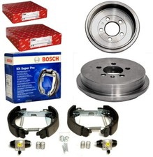 NEU 2xBREMSTROMMELN, KIT Ø200mm+BREMSBACKENSATZ VW LUPO POLO 6N AROSA IBIZA 3
