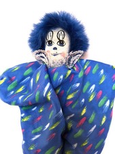 Clown, blau, blaue Serie. Kantenhocker