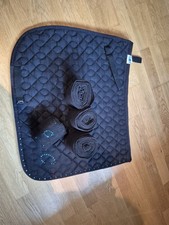 Aiko Schabracke Schwarz Wb dressur mit BANDAGEN mit Strass 