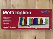 Metallophon Xylophon, Goldon, 12 Töne, bunt, Inkl. Schlägel