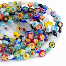 Millefiori Glasperlen Blume