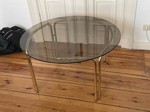 Glastisch gold rauchglas - gold,