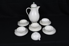 KPM Porzellan Kaffeeservice 5 Personen 12 Teile grüner Rand vintage 20er/30er