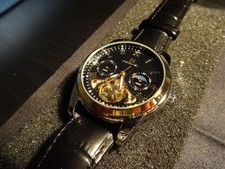 Herren Automatik  Uhr mit Skelett- Ziffernblatt Armbanduhr von AOKULASIC