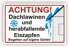 Dachlawinen herabfallende