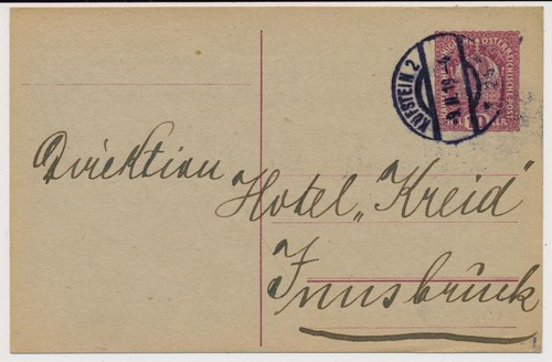österreich 1919 10h karte - 1919,