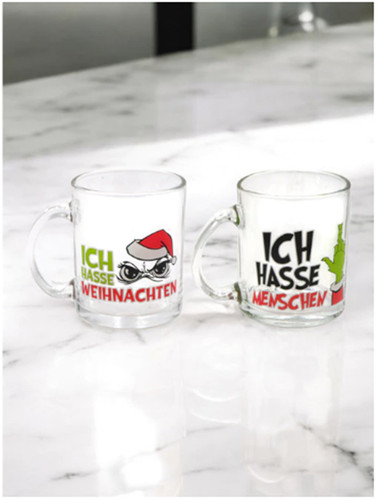 Trinkglas grün weihnachten - grün,,