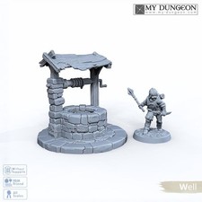 Old well brunnen 28mm terrain - brunnen,
