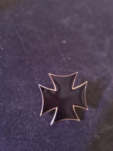 Iron cross pin badge - iron,
