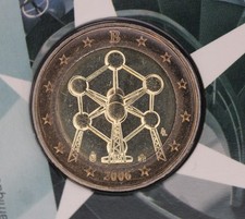 2 Euro Sondermünze Belgien 2006, Atomium, im original Folder / Blister,  rar