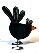 Tiffanytechnik / Decoobjekt Vogel  /aus 10 Teilen gefertigt / BoSi Art seit 1990