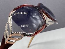 Paloma Picasso Sonnenbrille Damen Braun Strass Ossidiana 455S Groß NP: 385€