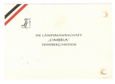 Studentika Landsmannschaft Cimbria Friedberg/Hessen; Einladung Ankneipe 1961