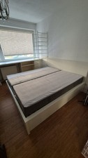 Ikea MALM Bettgestell mit Aufbewahrung, weiß, 180x200m, ohne Matratzen