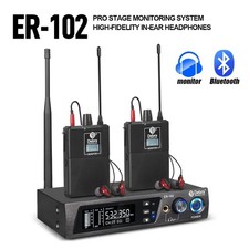 Debra ER-102 UHF IEM Wireless In-Ear Monitoring System mit Bluetooth 5.0 für Re