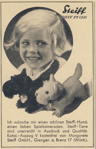 Steiff hund mädchen - steiff, &
