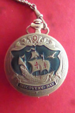 S2 - Mechanische Discovery  Day Sprungdeckel Taschenuhr mit Kette