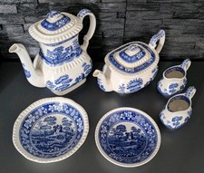 Copeland Spode Tower Teeservice 8 Teile England Vintage Teekanne Kaffeekanne Set