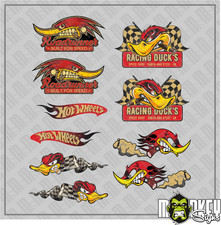 Duck Racing Aufkleber Set