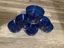 6 DDR Eisbecher Plast, blau -