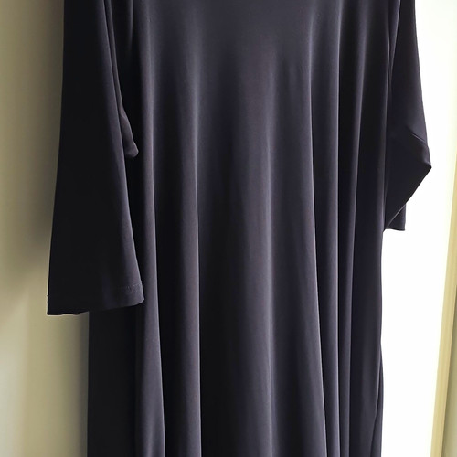 Yoek jerseykleid lang schwarz - jerseykleid,
