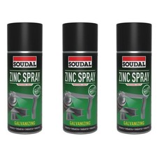 3x Soudal Zinkspray Matt