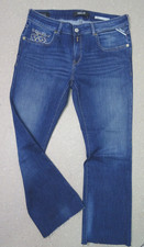 Replay Faaby Damen Jeanshose Bootcut W30 (38/40) Blau Superstretch