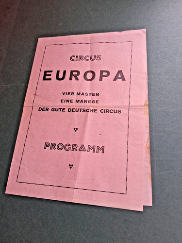 1942 programm circus europa - programm,