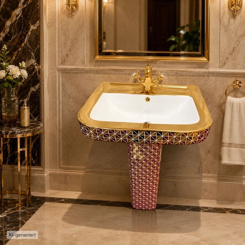 Goldenes waschbecken exklusive - goldenes,