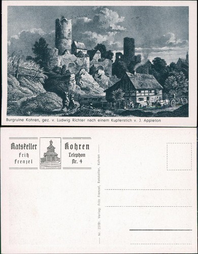 Ansichtskarte kohren sahlis - ansichtskarte, kohren-sahlis